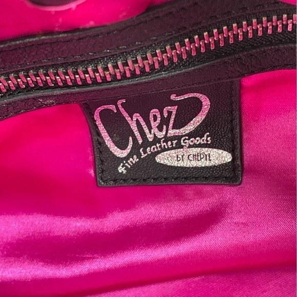 CHEZ FINE LEATHER GOODS by CHERYL LEATHER SNAKE HANDBAG SHOULDER LARGE‌ - Picture 5 of 9